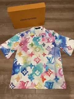 極美品希少S LOUIS VUITTONウォーターカラーモノグラム半袖シャツ