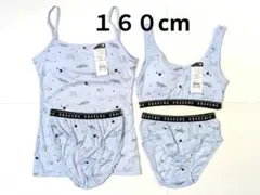 【新品】パット入りキャミソールハーフトップショーツ上下 160cm ２セット