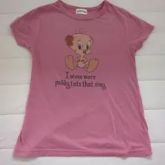 LOONEY TUNES トゥイーティー Tシャツ ピンクのサムネイル