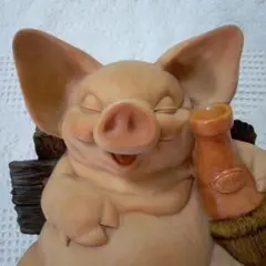 豚の貯金箱 陶器 親子 子豚 陶器 工芸品 置物 - メルカリ
