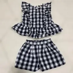 branshes ギンガムチェック セットアップ 80cm
