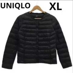 UNIQLO ノーカラー　ウルトラライトダウン　黒　ダウン90％ XLサイズ