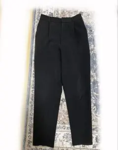 GU 黒 スラックス Mサイズ テーパードパンツ 就活 面接 バイト着 後ろゴム