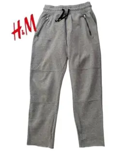 H&M グレー ジョガーパンツ 裏起毛 Sサイズ