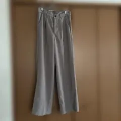 ハイウエスト タック入り ワイドスラックス