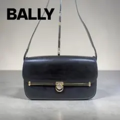 BALLY バリー ショルダーバッグ レザー ブラック ゴールド金具
