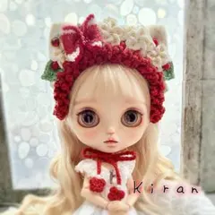 ネオブライス アイシードール イルメール 毛糸のヘッドドレス 猫耳 クリスマス♡