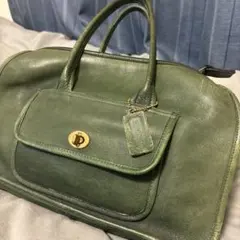OLD COACH カーキレザーバッグ ショルダーバッグ