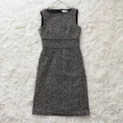 Max Mara 銀タグ ツイード ウール ノースリーブ ワンピース イタリア製