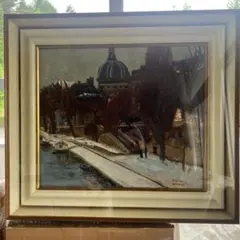 フランス名画家 フェルナンエルボ 海 油彩画 8号 昭和49年当時42万 額装 フランス名画家 フェルナンエルボ 海 油彩画 8号 昭和49年当時42万