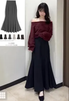 GRL マーメイドスカート ブラック 黒 ru1468