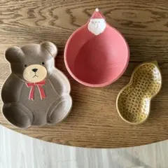 ⭐︎ よしざわ窯　3点セット　サンタ　テディベア　ピーナツのサムネイル