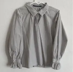 【美品】ストライプブラウス