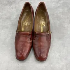 雑146 BALLY NASAR パンプス ブラウン スイス製のサムネイル