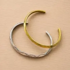 バングル 2本セット メンズ ブレスレット インディアンジュエリー風 重ね付け