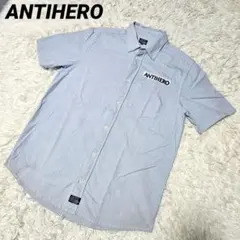 美品 ANTIHERO オックスフォードシャツ 半袖 BOXロゴのサムネイル