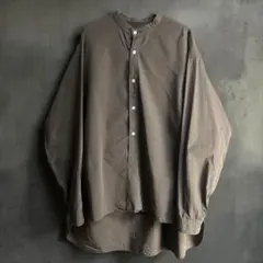 A19301 美品 YAECA WRITE バンドカラーロングシャツ 茶系S - メルカリ