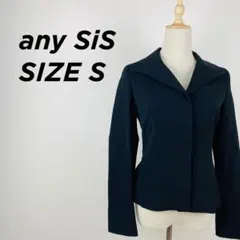 エニィスィス テーラードジャケット 1ボタン ネイビー S 冠婚葬祭【172】