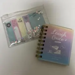 カラフル付箋メモ帳とポーチセット