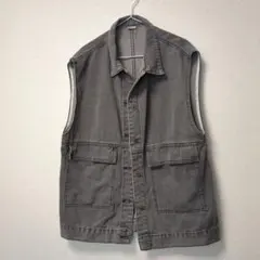 グレーデニム ベスト One-size
