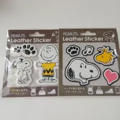 PEANUTS スヌーピー　レザー ステッカー