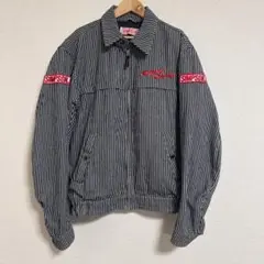 シンプソン ヒッコリーストライプ 刺繍ロゴデニムレースジャケット 裏メッシュ Lのサムネイル
