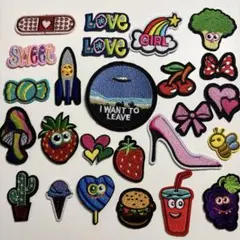 〜24時間内発送❣️〜 カラフル刺繍ワッペン 25枚 まとめ売り 11番