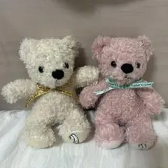 ぬいぐるみ くま 白とピンク セット