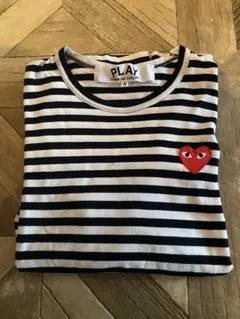 PLAY COMME des GARÇONS ストライプ長袖Tシャツ S