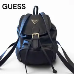 【美品】GUESS ゲス ナイロン リュック 三角ロゴ 黒 Y2Kのサムネイル