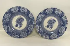 wedgewood 皿　2枚セット　ビンテージブルー　ぶどう