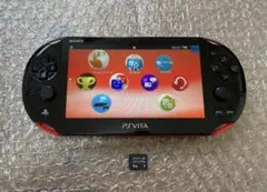【動作確認済】PSVITA レッド/ブラック PCH-2000 本体 メモリー