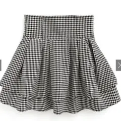 GRL　グレイル　インパン裏地付き千鳥柄フレアミニスカート　gm773