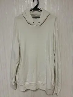 ホワイト フード付きパーカー XL