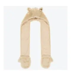 ディズニーランド　プーさん　フード付きマフラー　ファンキャップ　2個セット