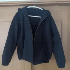 ユニクロU フーデッドジィップアップブルゾン　ブラック　L