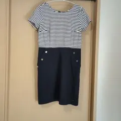 TOMMY HILFIGER ボーダー 半袖 ワンピース Lサイズのサムネイル