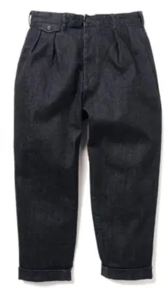 BEAMS PLUS 2プリーツ デニムパンツ インディゴ L 極美品 数回着用のサムネイル