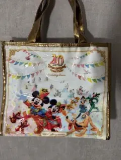⁠【希少】ディズニー 40周年 グランドフィナーレ トートバッグ チャーム付⁠