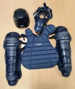 一般軟式野球　キャッチャー防具セット　ネイビーのサムネイル