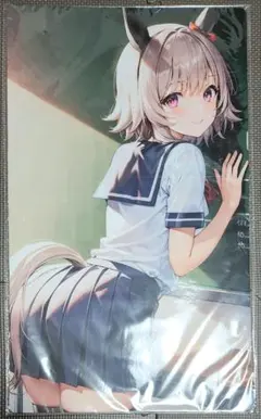 【ウマ娘】カレンチャン プレイマット 制服 太もも 絶対領域 黒板 教室 033のサムネイル