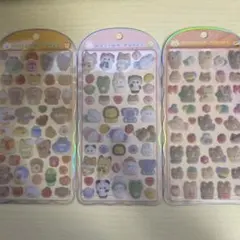 け*ろ様 コットンパフィー　シール　アニマル