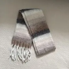 ZARA ボーダー柄 マフラーのサムネイル