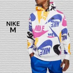 《NIKE》パーカー プルオーバー メンズ クラブ 総柄 ロゴ M