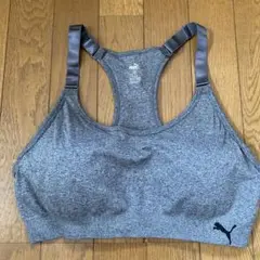 グレーPUMA スポーツブラ サイズＬ