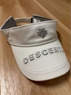 DESCENTE ホワイト サンバイザー　ゴルフ　レディース