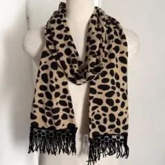 CECILMcBEEレオパード マフラー細身y2k平成ギャル00sベージュ