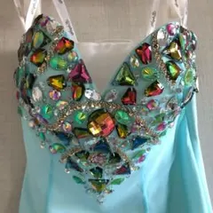 【新品未着用】Angel R ビジュー 前ミニ ロング ドレス