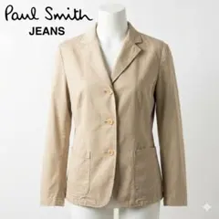 ポールスミスジーンズ テーラードジャケット L ベージュ ストレッチ カジュアル