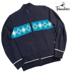 極美品 Paradiso パラディーゾ ドライビングニットジャケット サイズM